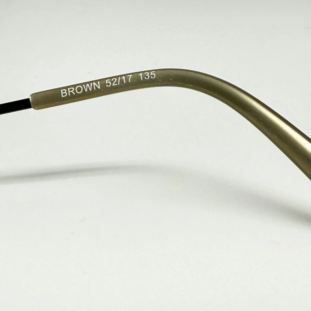 Kirkland Signature KS Kimberly Brown Metal Rectangular Eyeglass Frames 52/17 135